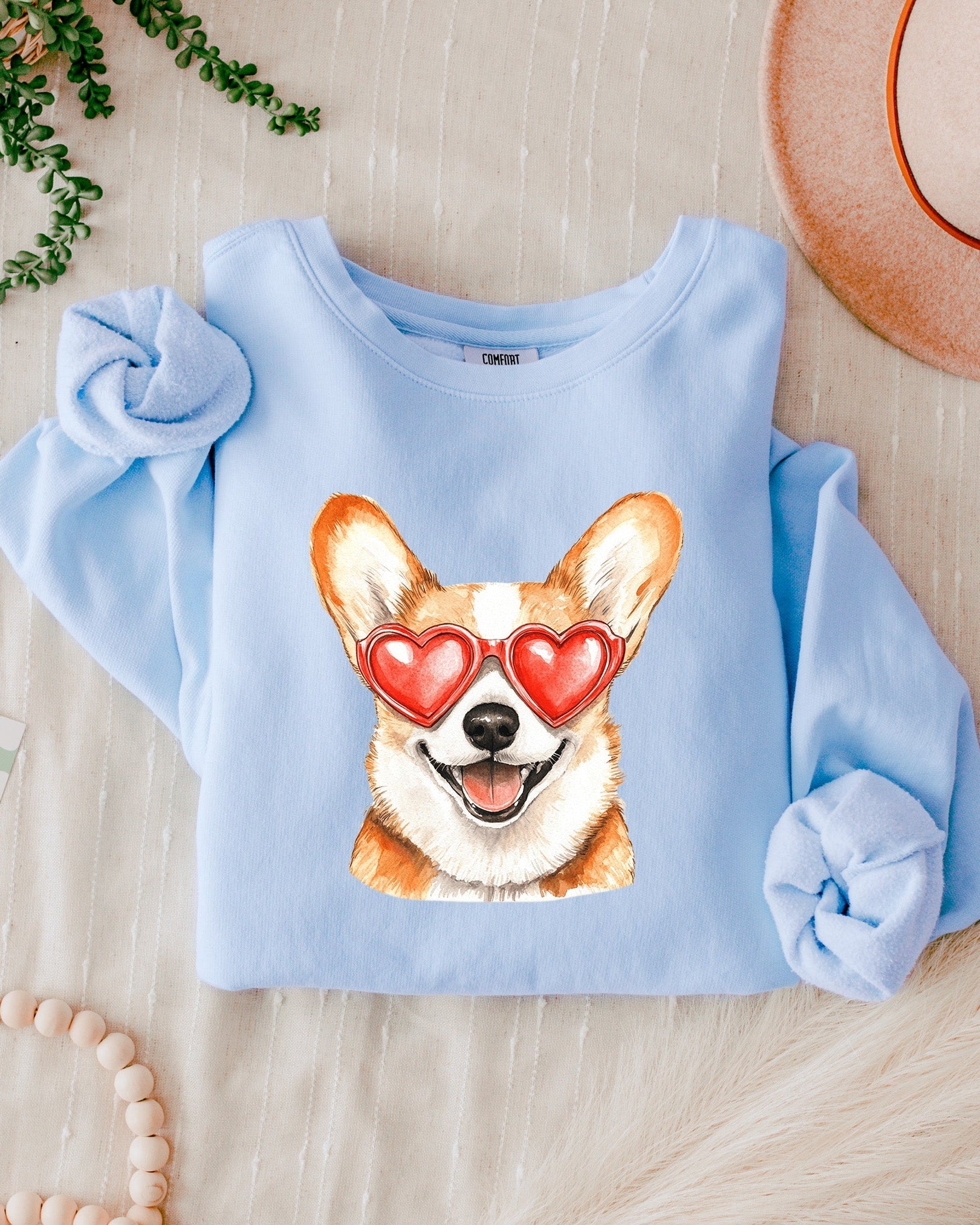 Garment-dyed Comfort Colors dog mom crewneck sweatshirt with paw and pet-inspired graphics for proud animal and dog lovers