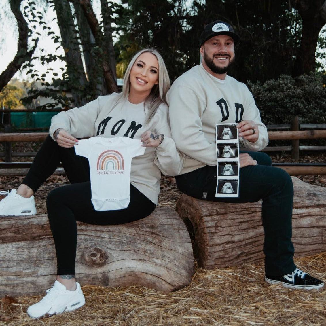 Garment-dyed Comfort Colors dad graphic crewneck sweatshirt in cozy cotton fabric for everyday fatherhood humor and style
