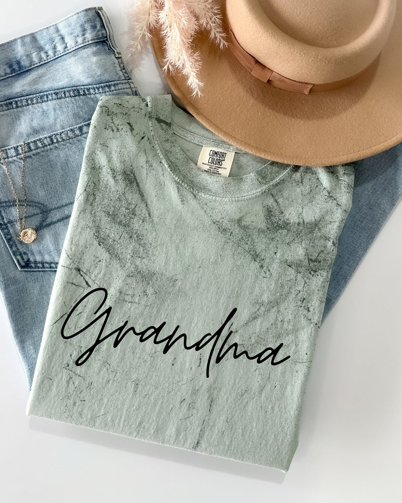 Grandma Comfort Colors Garment Dyed T Shirt (cursive)