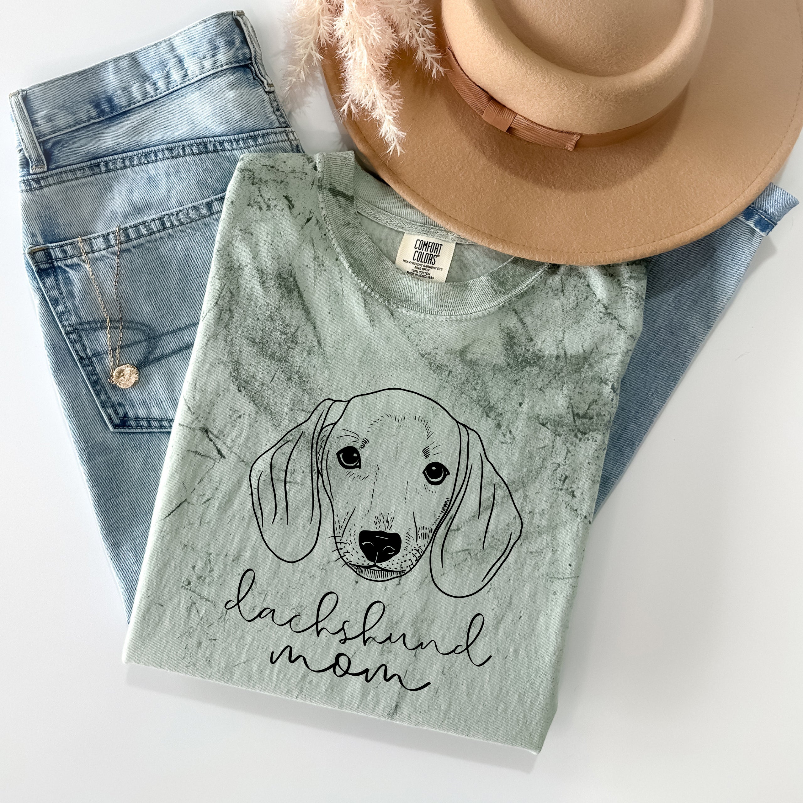 Dachshund Doxie MomDog Dog Mom Comfort Colors T Shirt