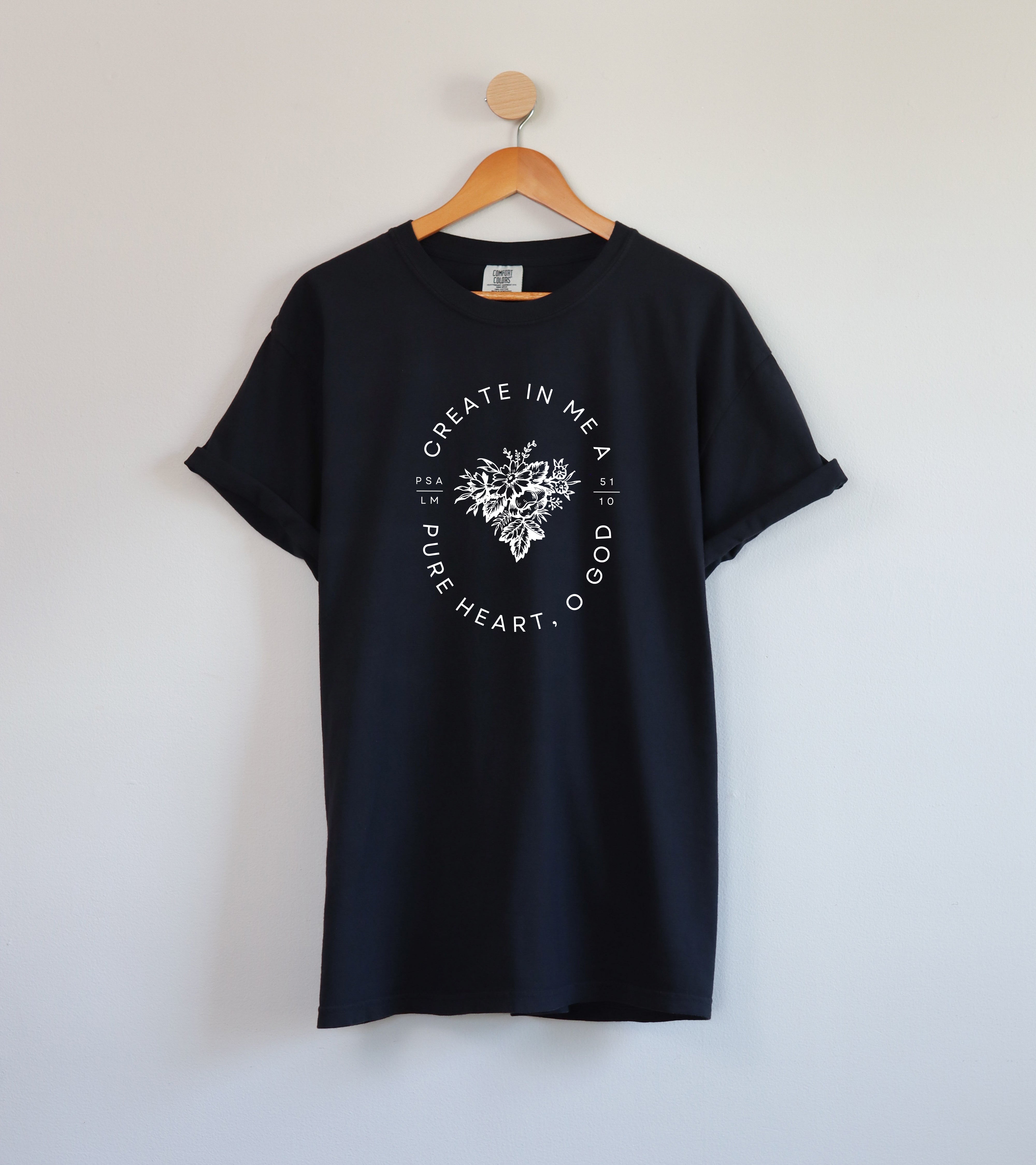 Create in me a clean pure Heart Christian Comfort Colors Garment Dyed T Shirt