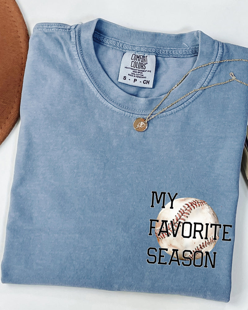 My Favorite Season Game day Baseball Mama Comfort Colors T Shirt