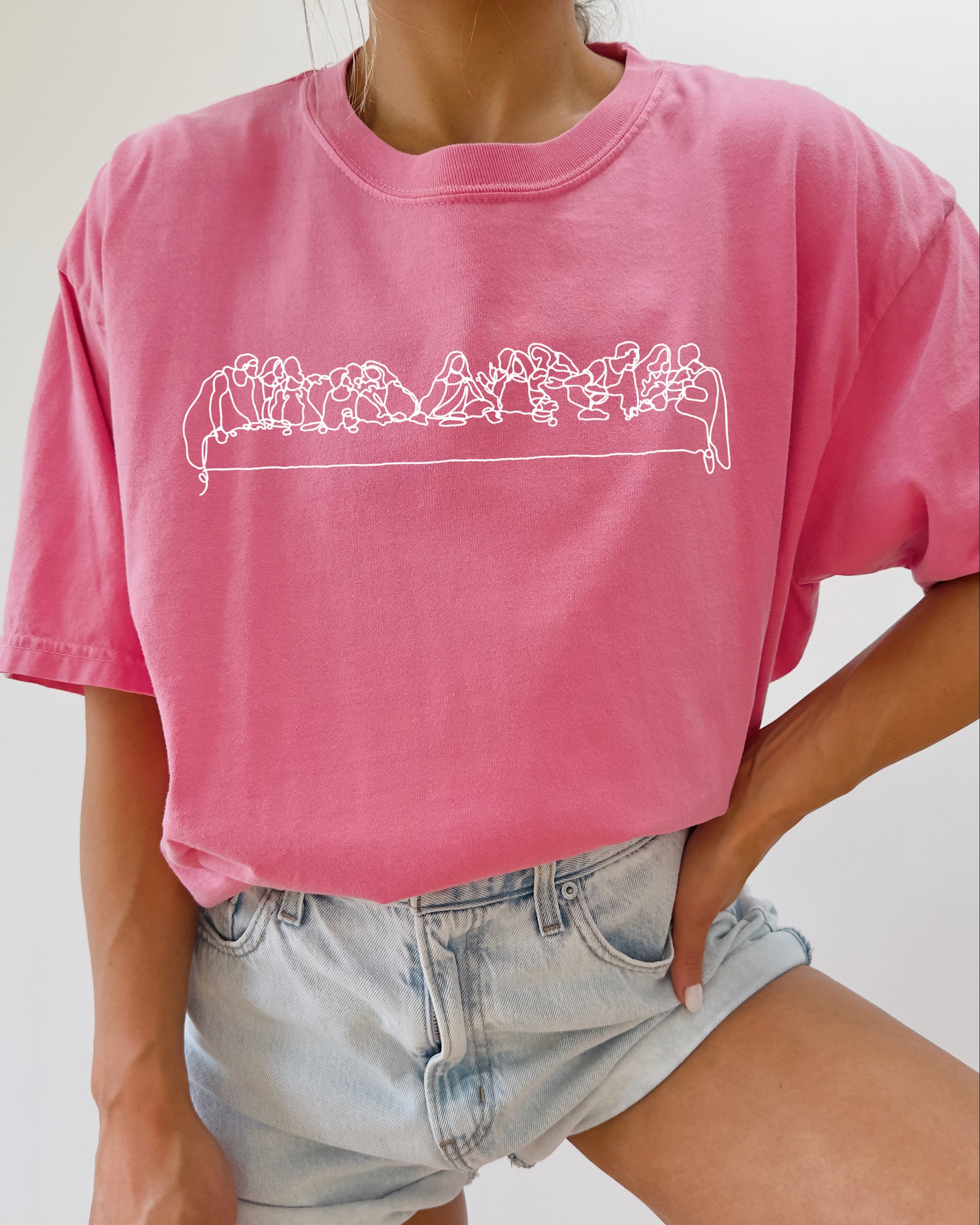 Last Supper Christian Comfort Colors Garment Dyed T Shirt - Biblical Faith Graphic Tee