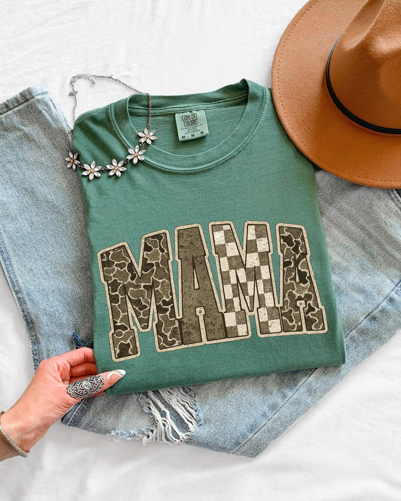 Mama Comfort Colors T Shirt (Military)