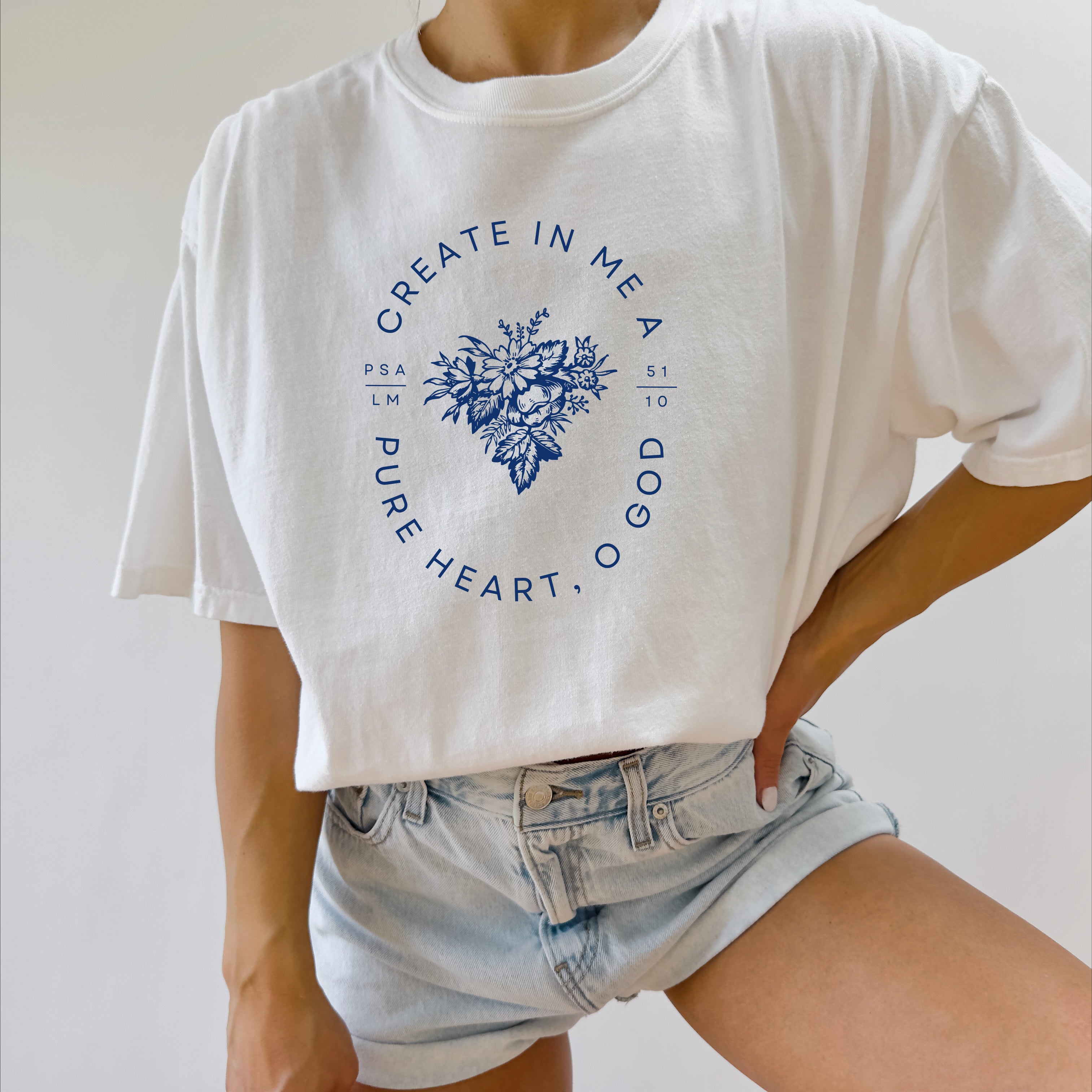 Create in me a clean pure Heart Christian Comfort Colors Garment Dyed T Shirt