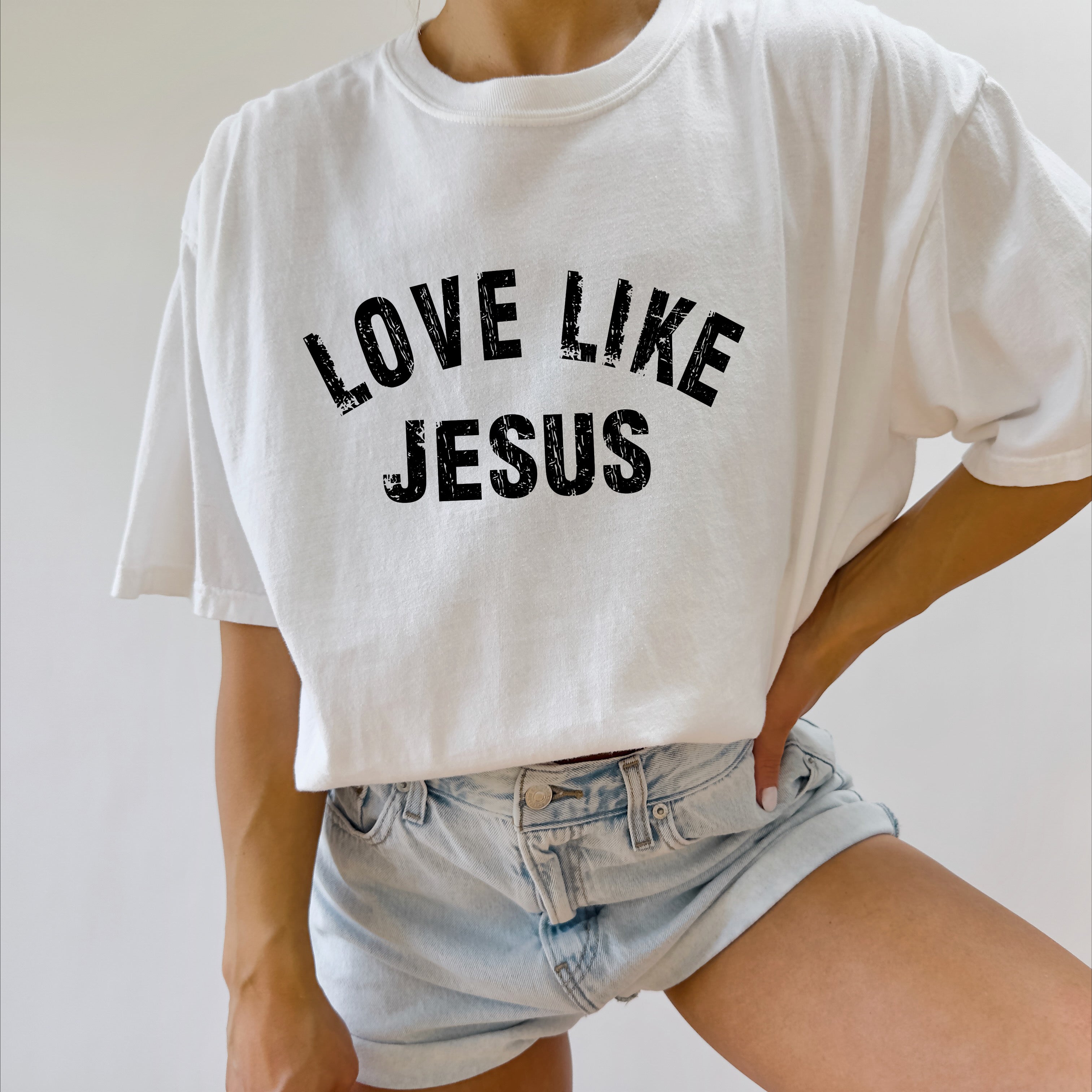 Love Like Jesus Christian Comfort Colors Garment Dyed T Shirt (Arch)