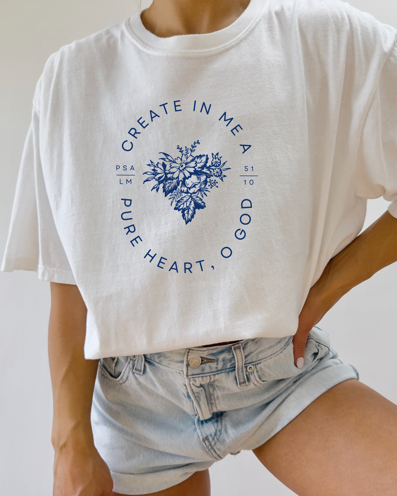 Create in me a clean pure Heart Christian Comfort Colors Garment Dyed T Shirt