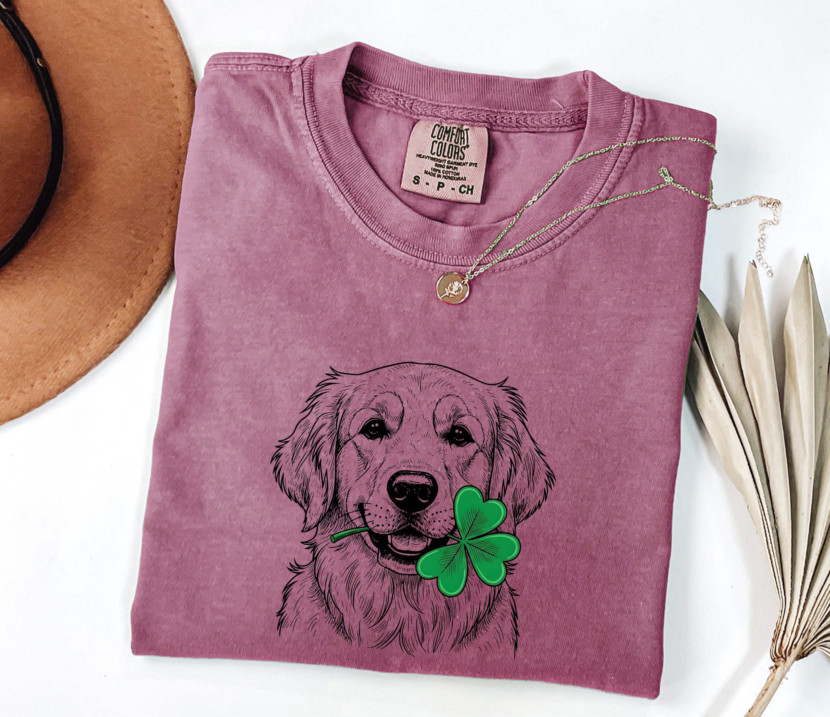 Golden Retriever Dog Mom St. Patrick's day Comfort Colors T Shirt