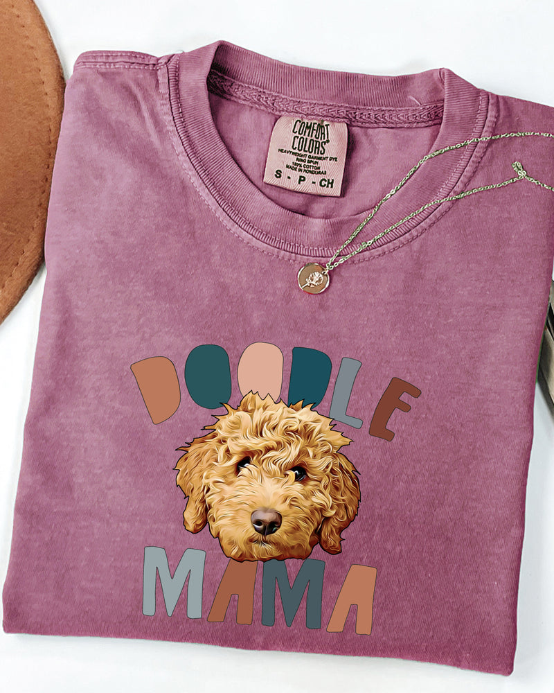 Golden Doodle Dog Mom Comfort Colors T Shirt (Color)