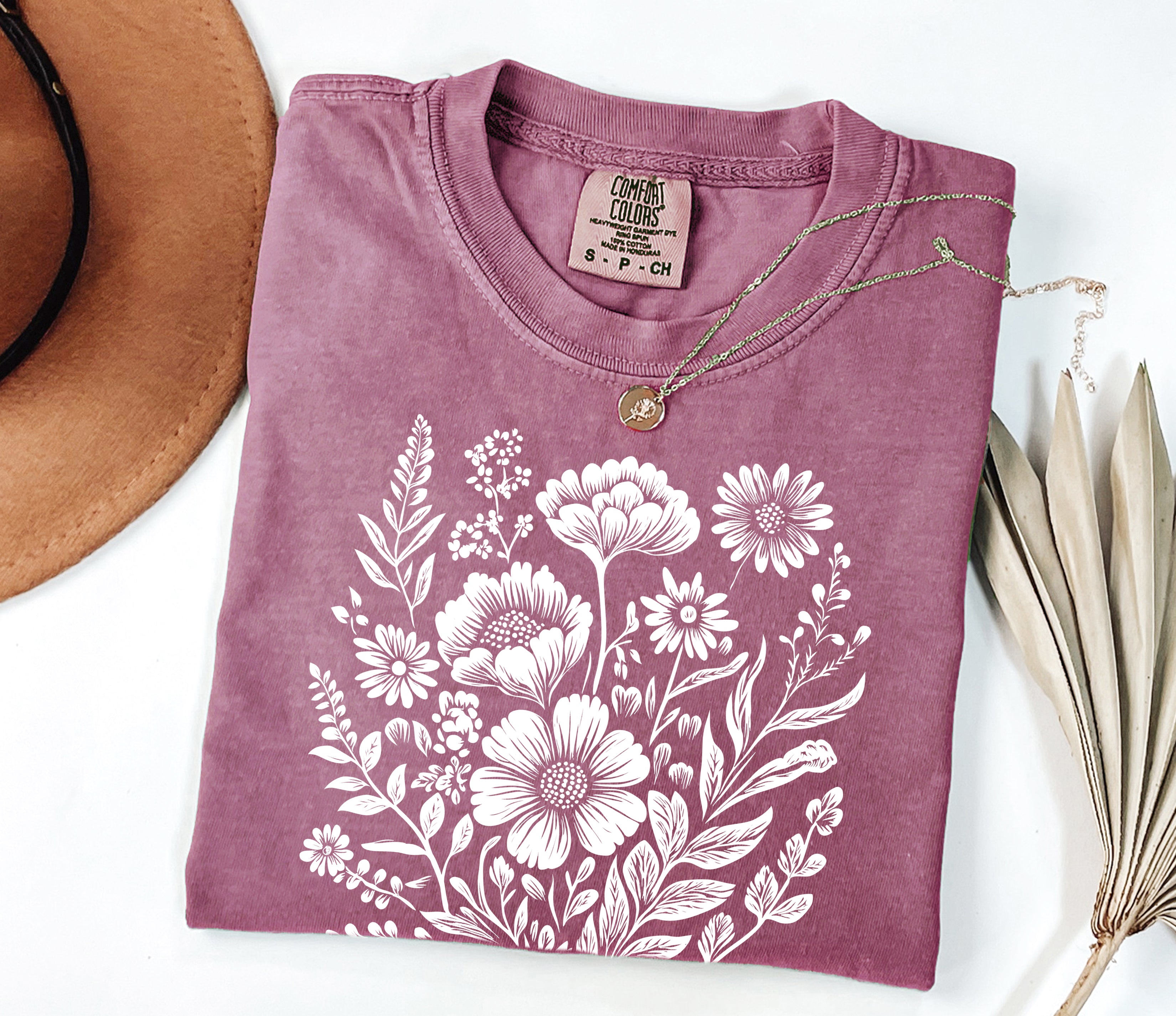God is good all the time Flower Botanical Comfort Colors T Shirt