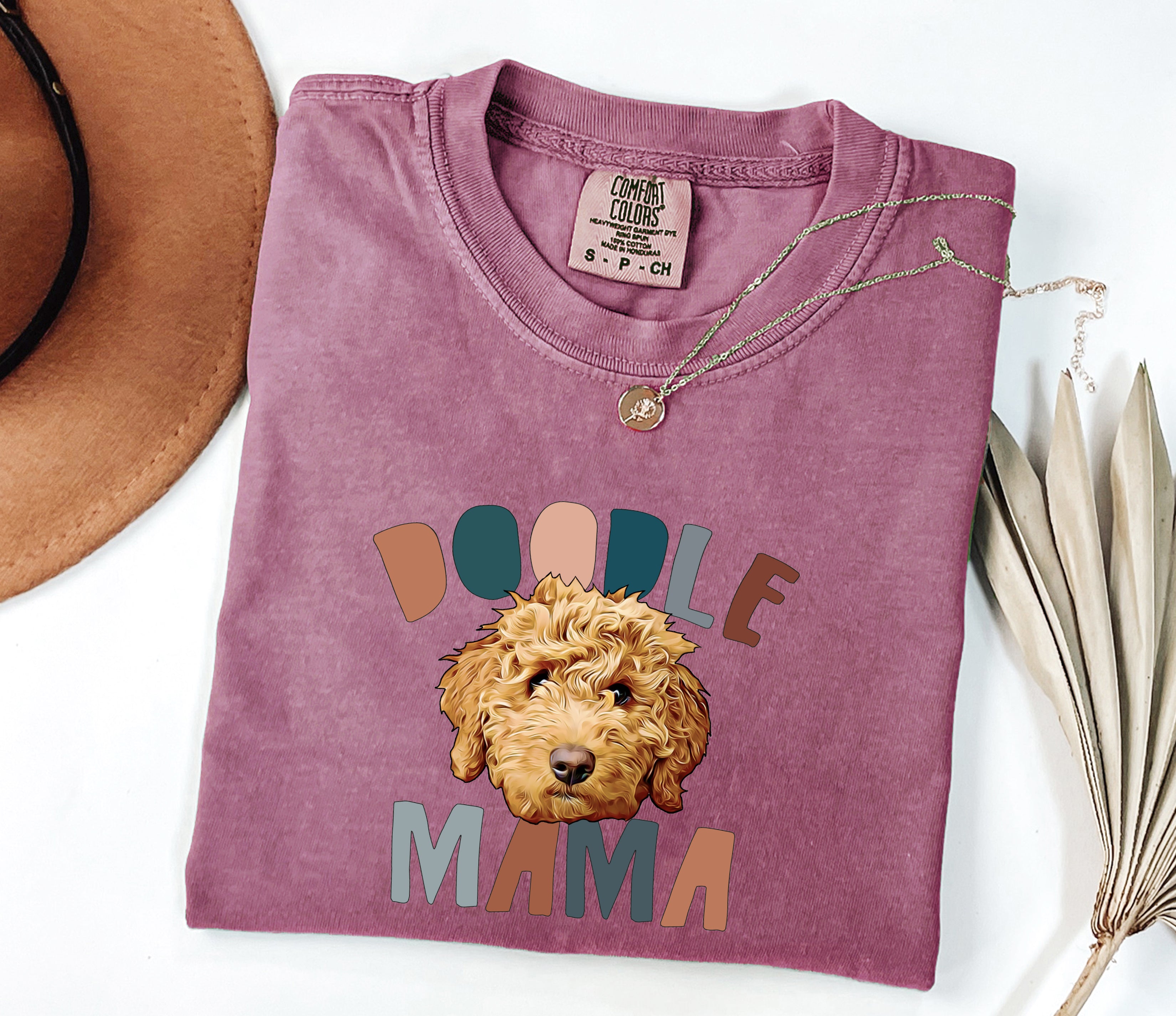 Golden Doodle Dog Mom Comfort Colors T Shirt (Color)