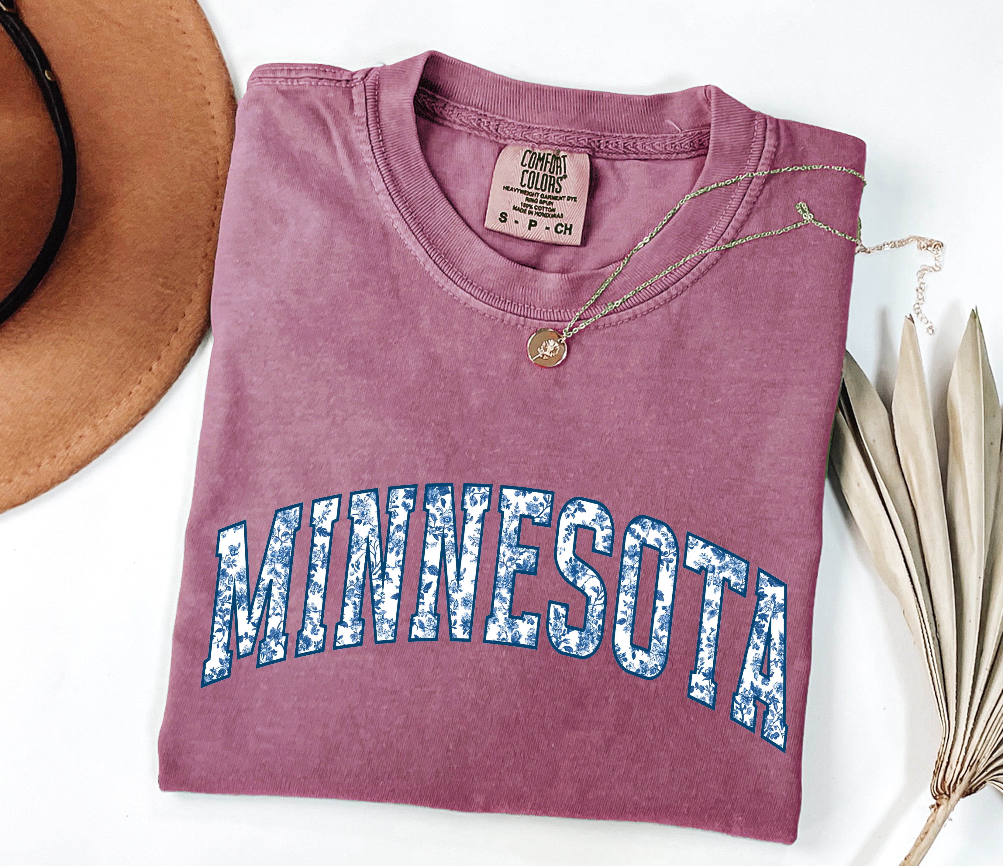 Minnesota State City College Comfort Colors T Shirt (Blue flower)