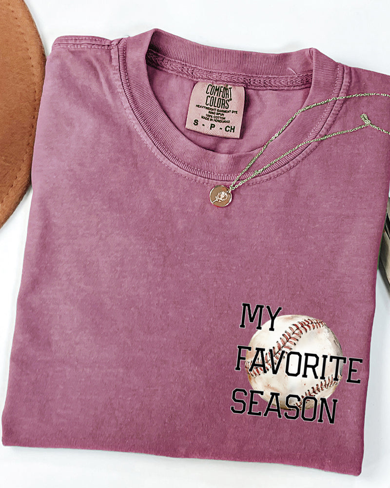 My Favorite Season Game day Baseball Mama Comfort Colors T Shirt