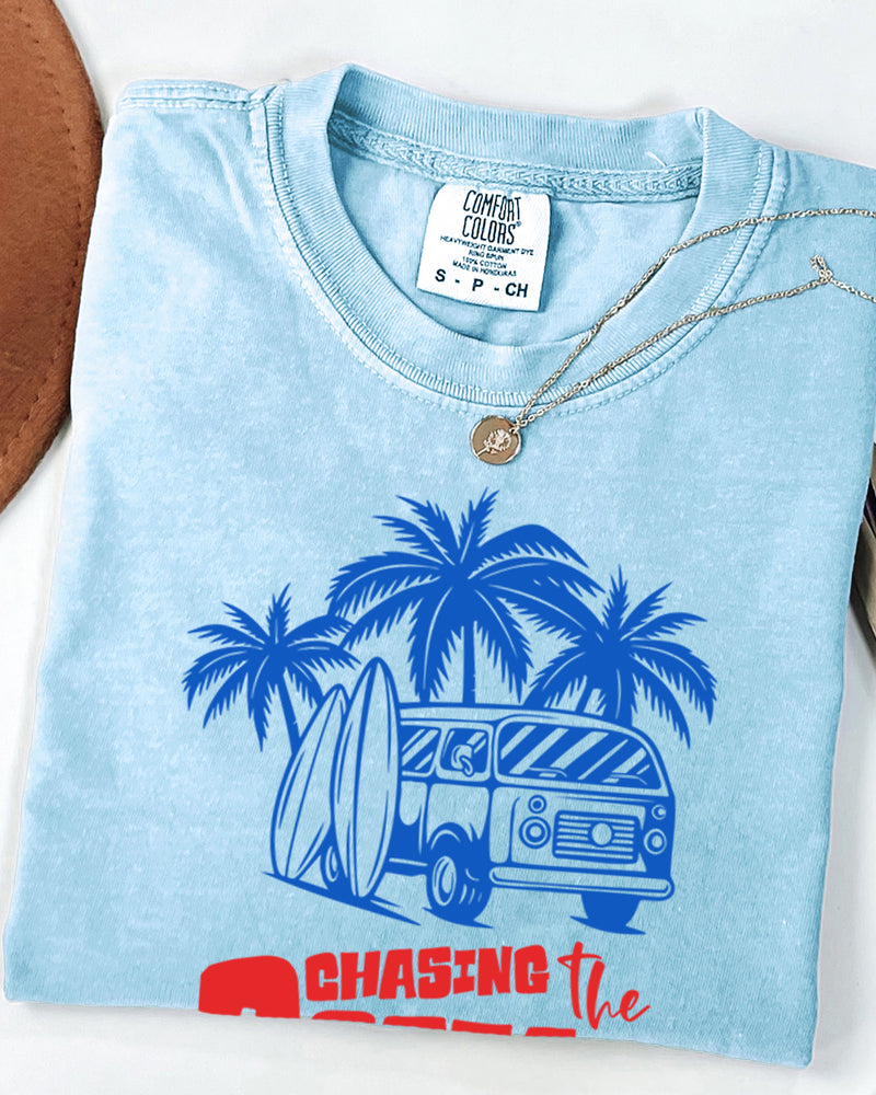 Chasing the ocean air Beach Nature Comfort Colors T Shirt Vacation Lake Summer