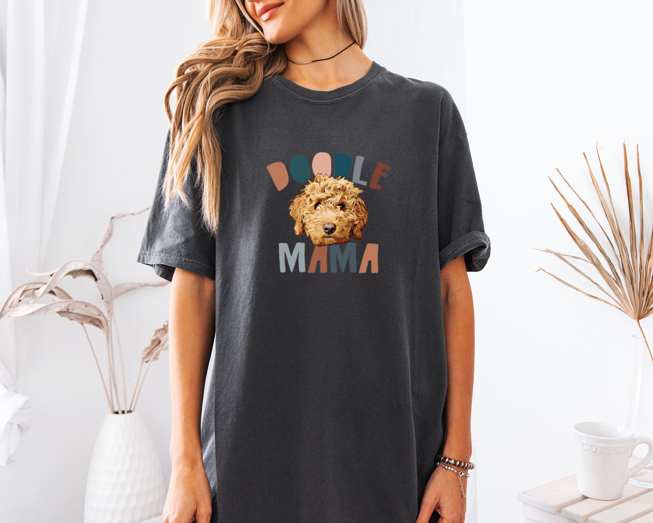 Golden Doodle Dog Mom Comfort Colors T Shirt (Color)