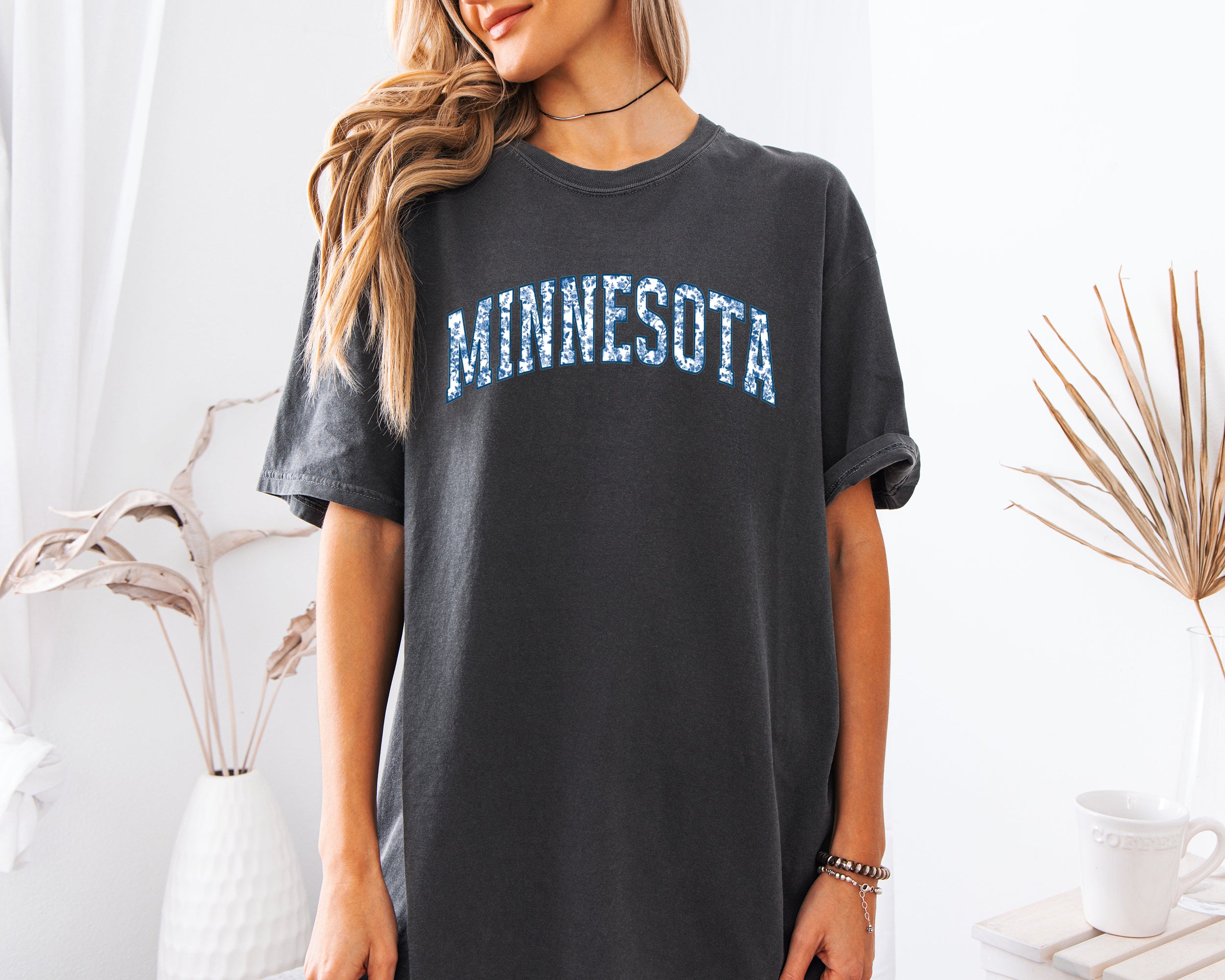 Minnesota State City College Comfort Colors T Shirt (Blue flower)