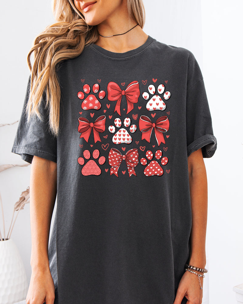 Paw Dog Mom Valentine's day Comfort Colors T Shirt