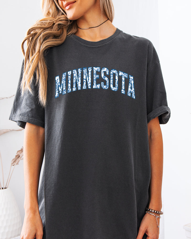 Minnesota State City College Comfort Colors T Shirt (Blue flower)