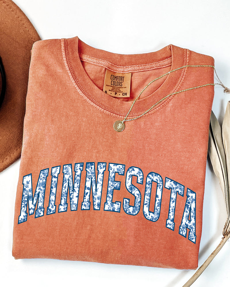 Minnesota State City College Comfort Colors T Shirt (Blue flower)