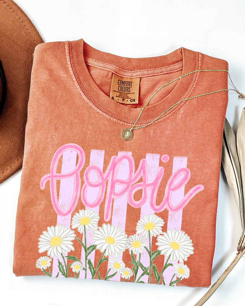 Oopsie Daisy Nature Flower Comfort Colors T Shirt Vacation Beach Lake Summer