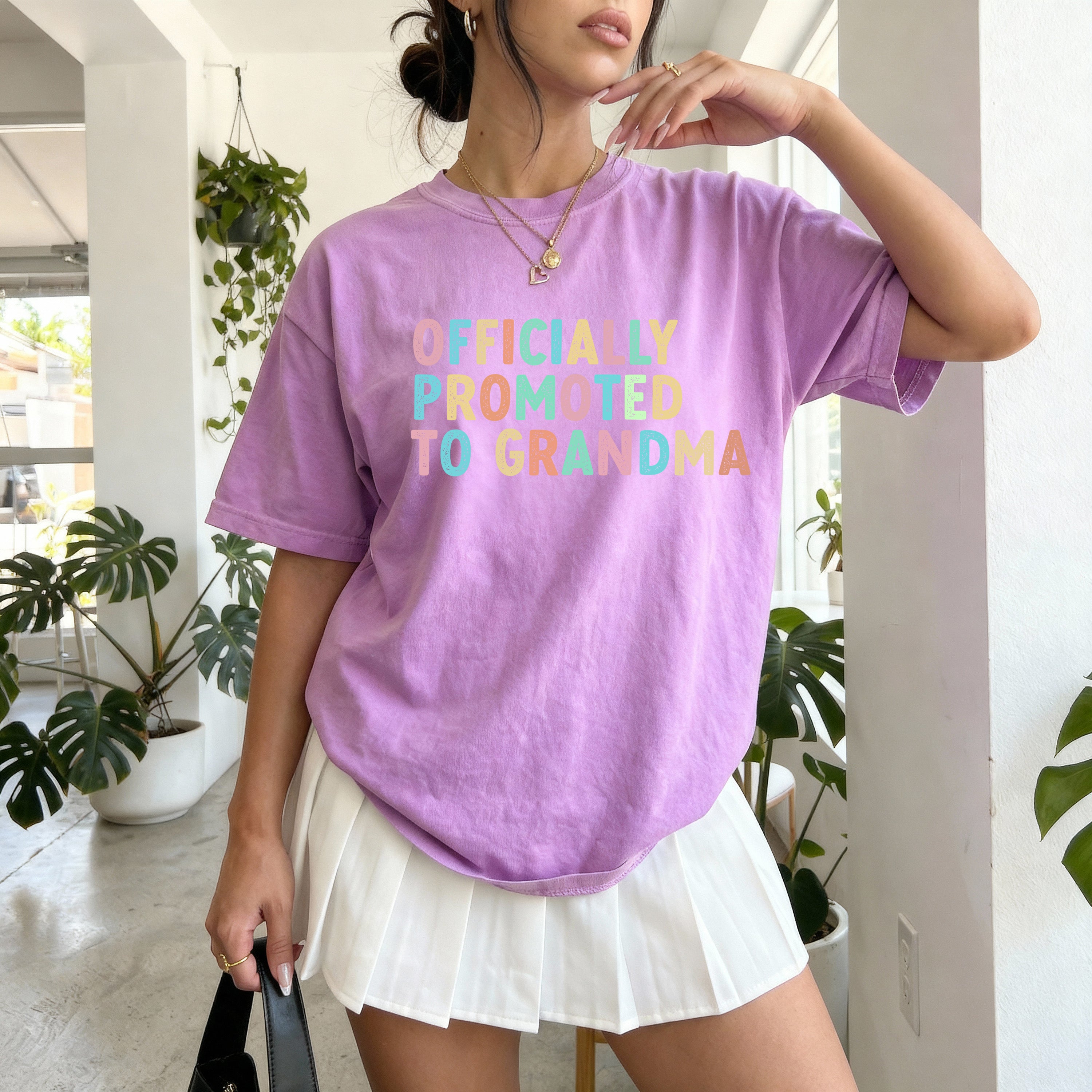 Officially Promoted to Grandma Comfort Colors T Shirt