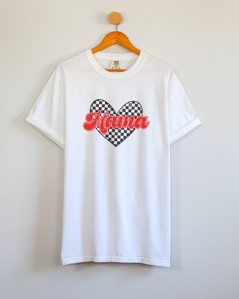 Mama Love Comfort Colors T Shirt (Checkered)