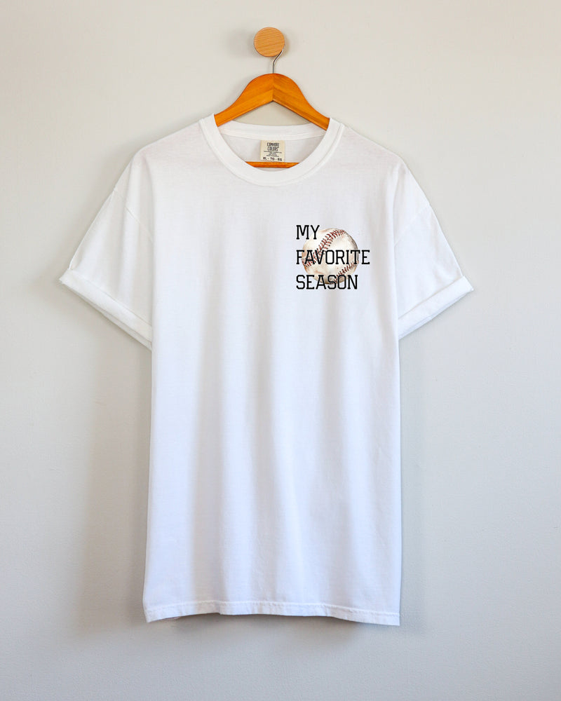 My Favorite Season Game day Baseball Mama Comfort Colors T Shirt