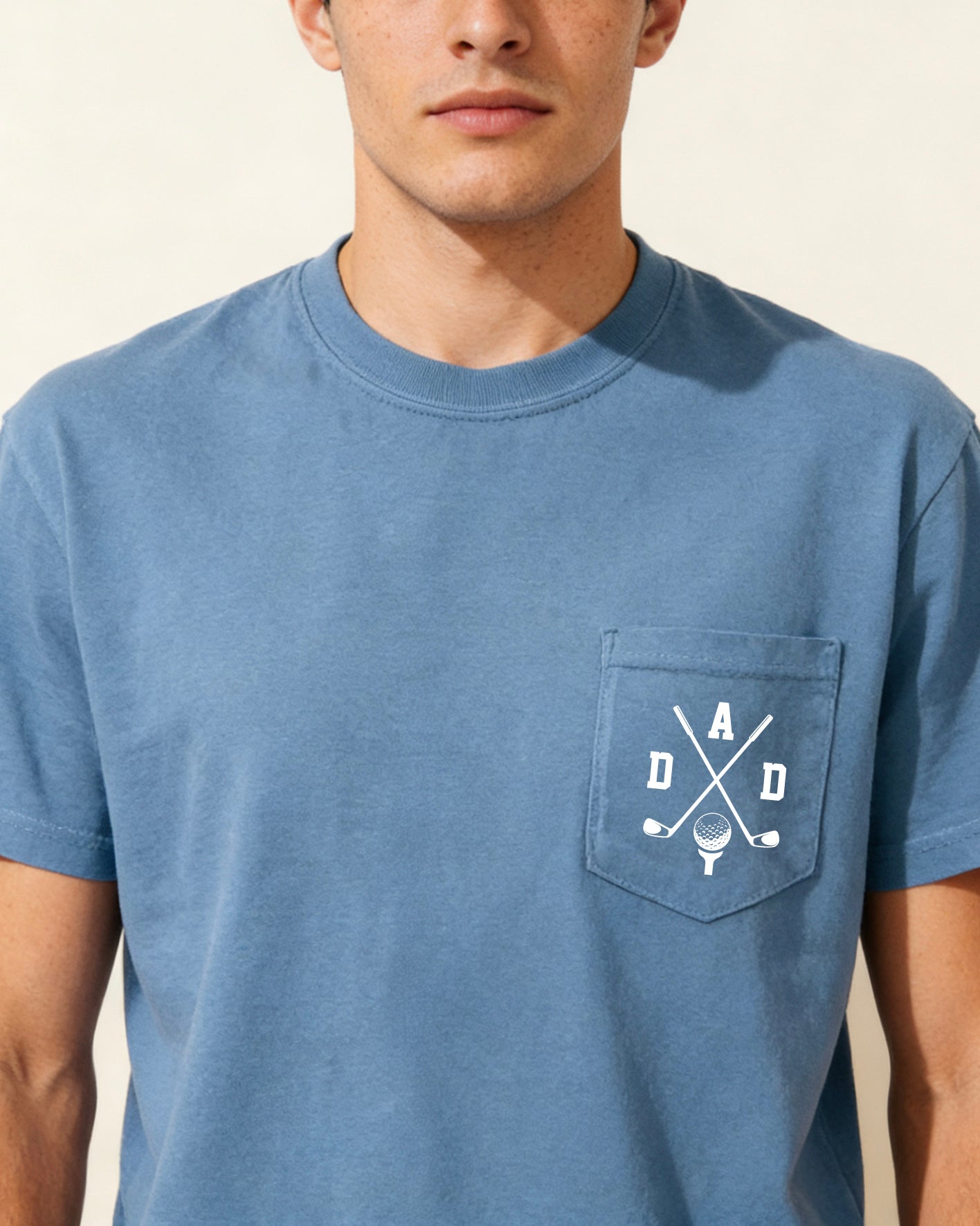 Dad golf theme Comfort Colors Pocket T Shirt