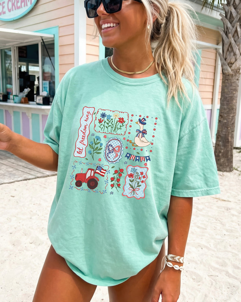 USA America Beach Comfort Colors T Shirt Vacation Lake Summer - 4th of July, Memorial day, Veterans day