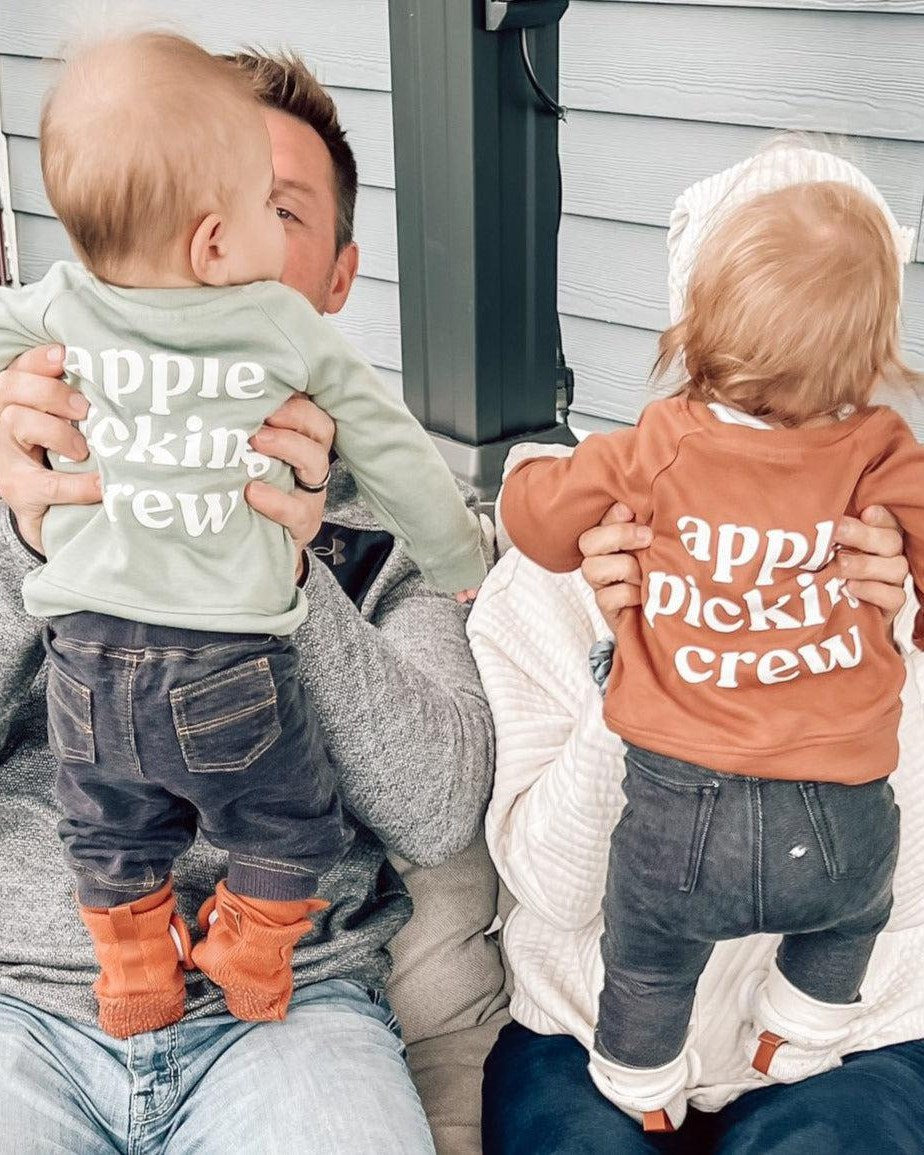Apple Picking Crew Organic Cotton Baby and Toddler Fall and Winter Pullover