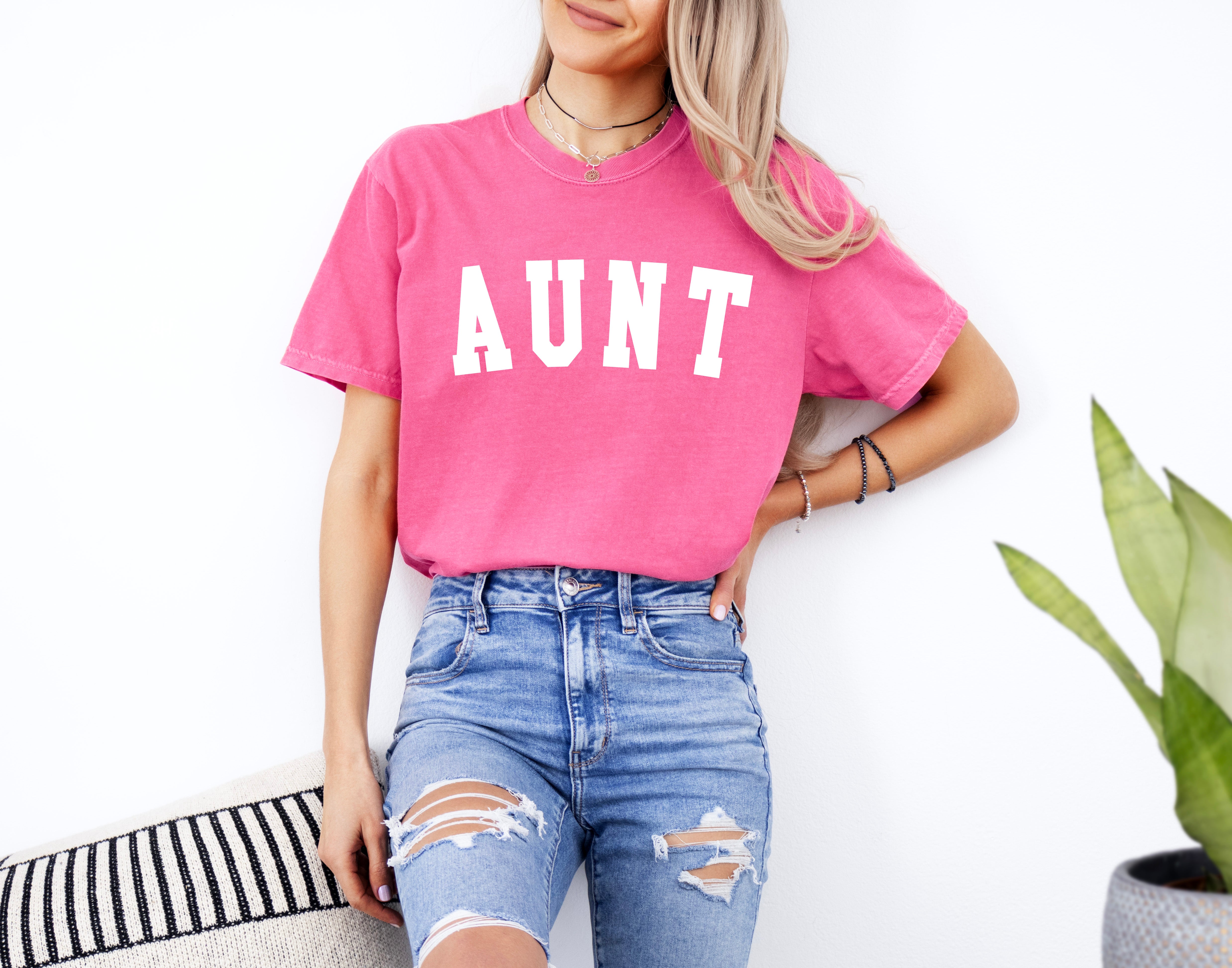 Aunt Comfort Colors Garment Dyed T Shirt (Condensed font)