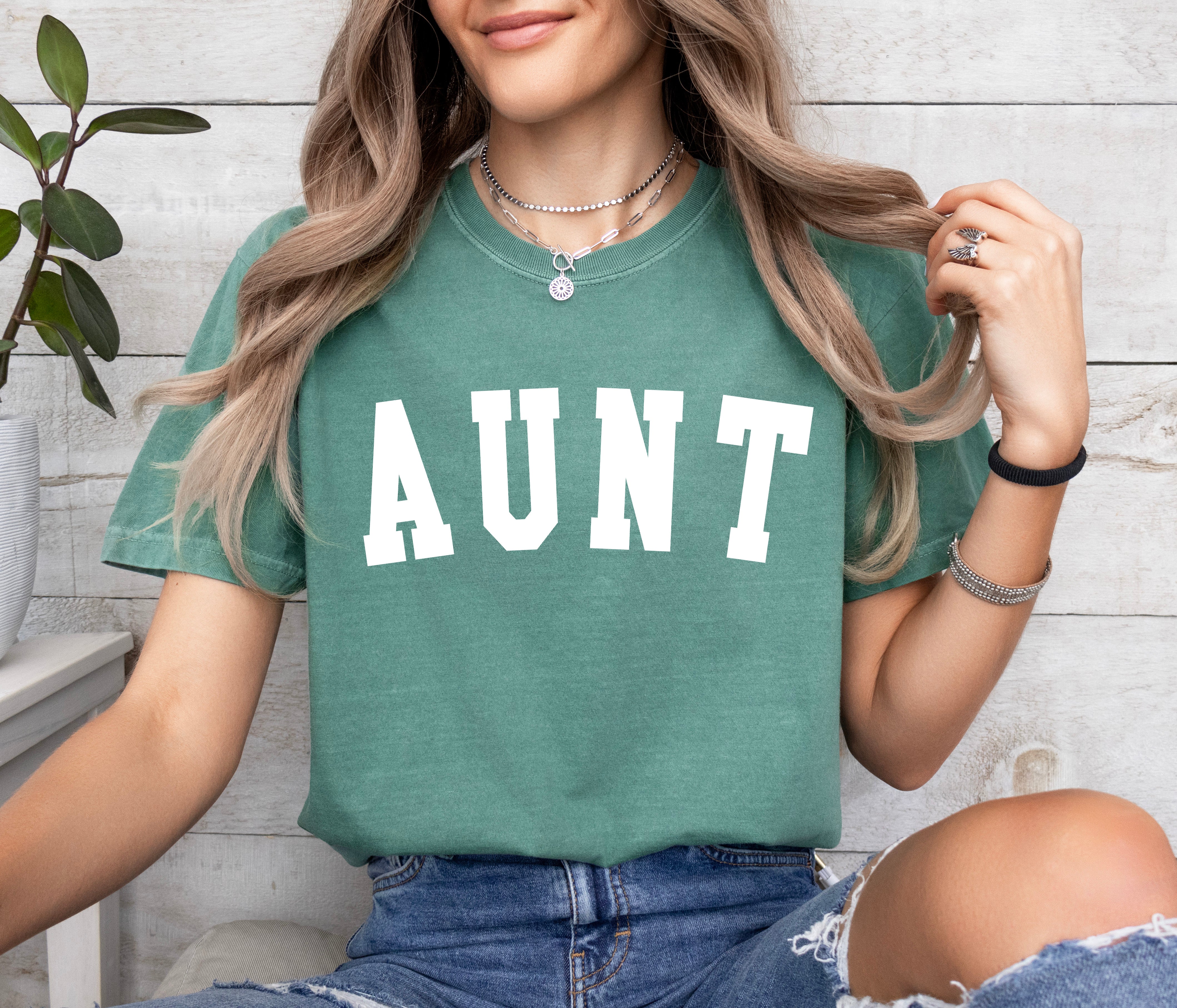 Aunt Comfort Colors Garment Dyed T Shirt (Condensed font)