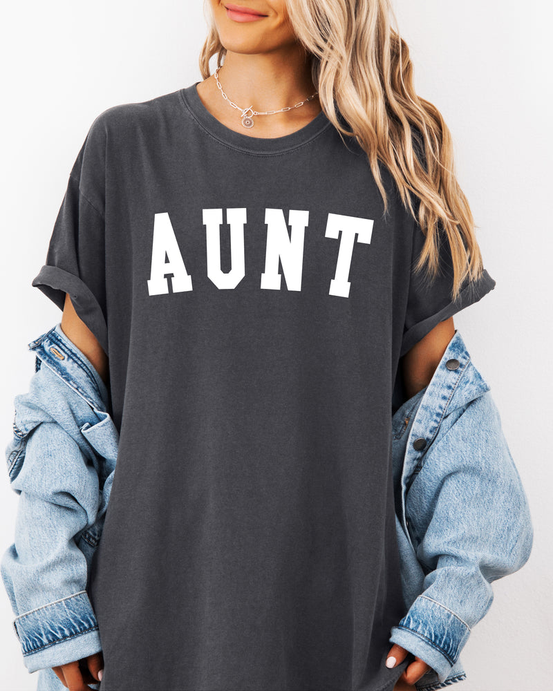 Aunt Comfort Colors Graphic Tees (Condensed font)