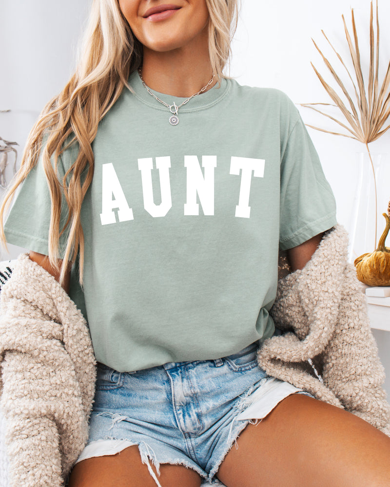 Aunt Comfort Colors Graphic Tees (Condensed font)