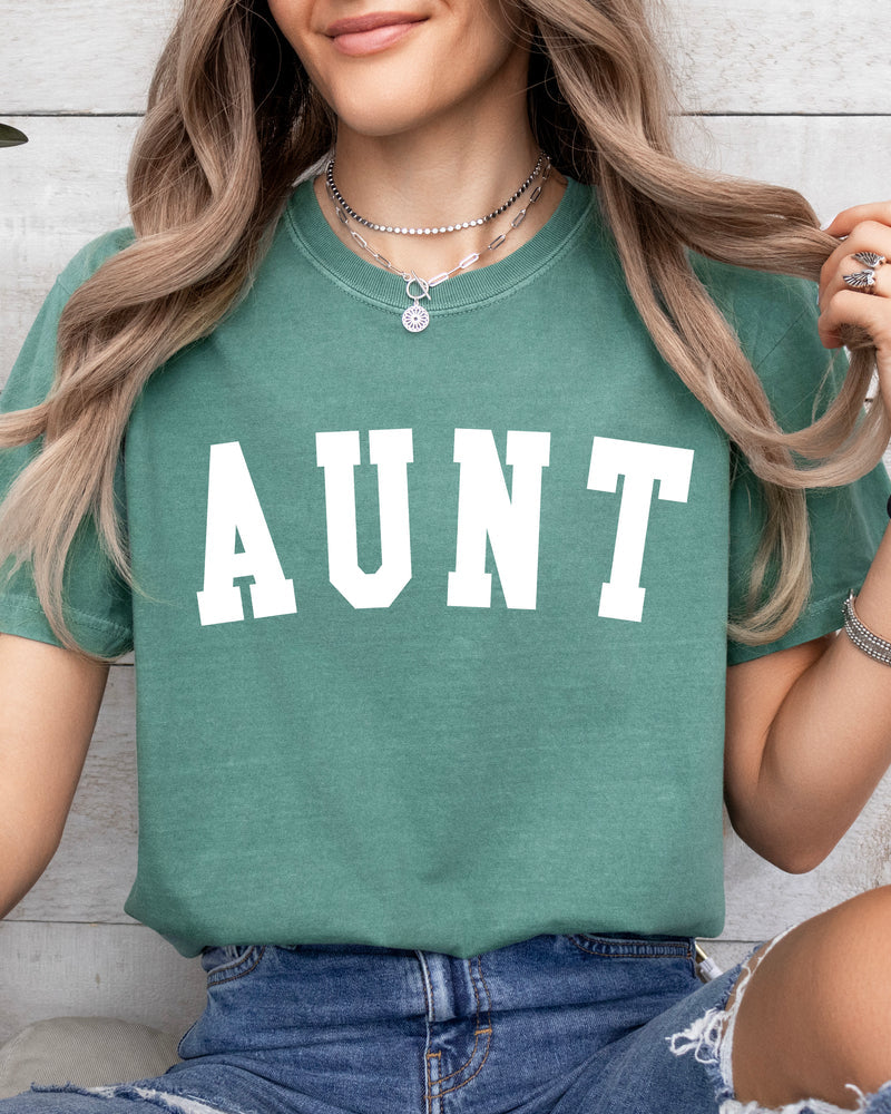 Aunt Comfort Colors Graphic Tees (Condensed font)