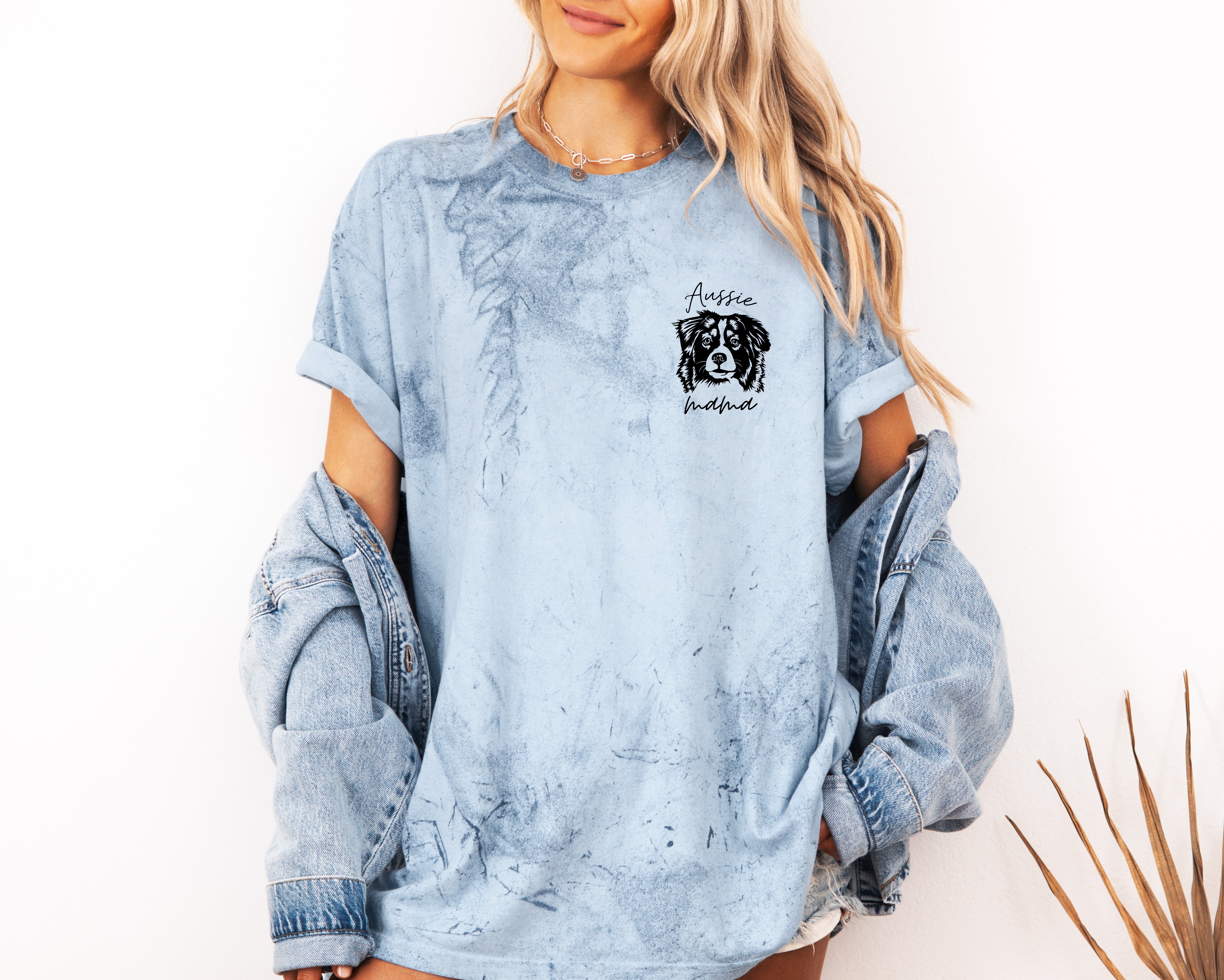 Aussie Australian Shepherd Dog Mom Comfort Colors T Shirt