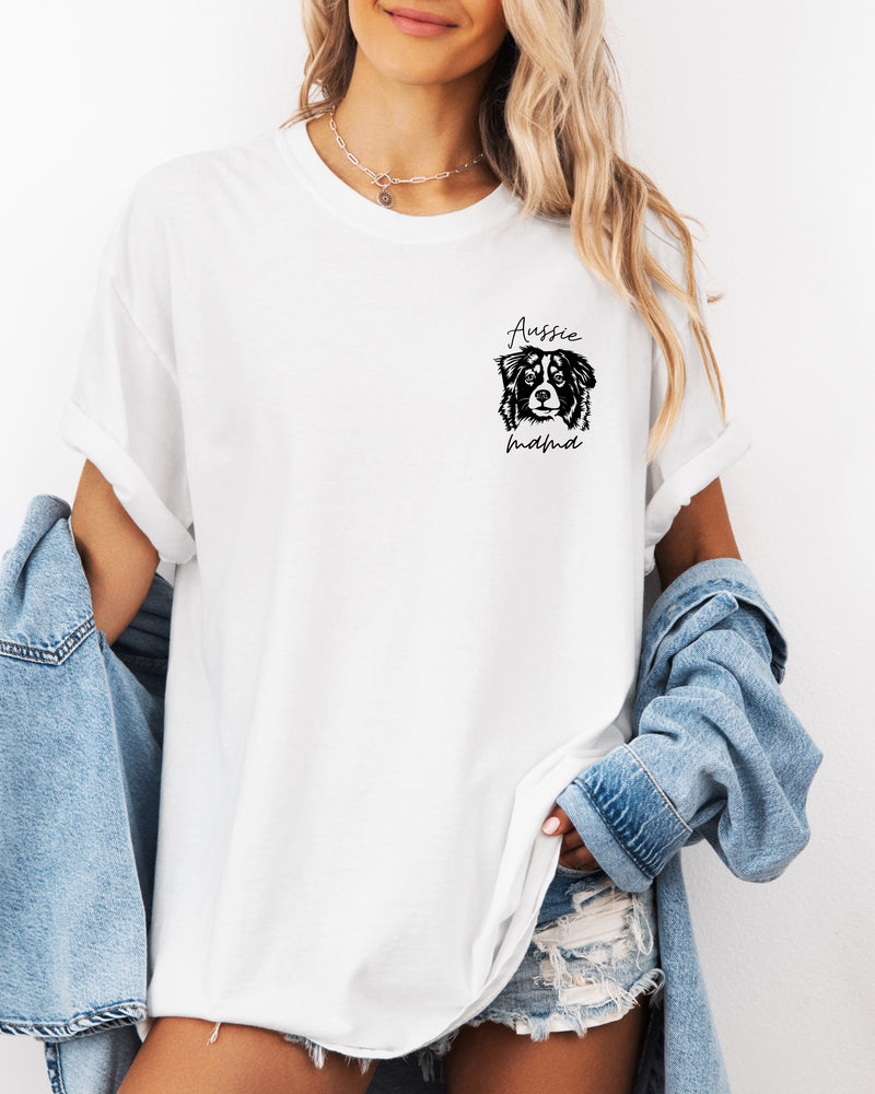 Aussie Australian Shepherd Dog Mom Comfort Colors T Shirt