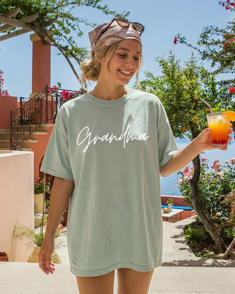 Grandma Comfort Colors Garment Dyed T Shirt (cursive)