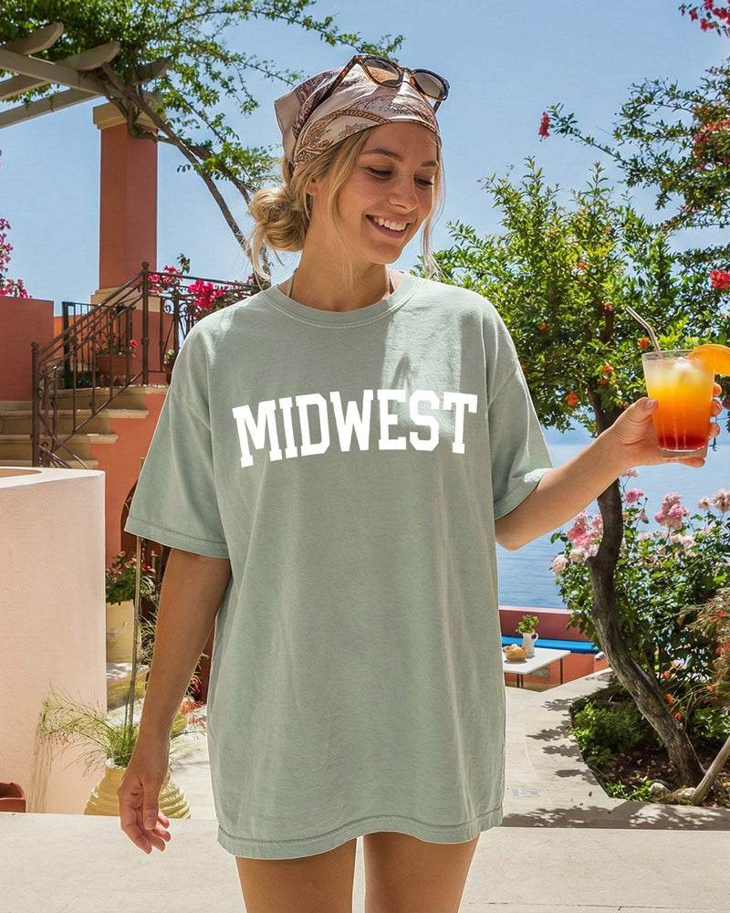 Midwest State City College Comfort Colors T Shirt Vacation Beach Lake Summer