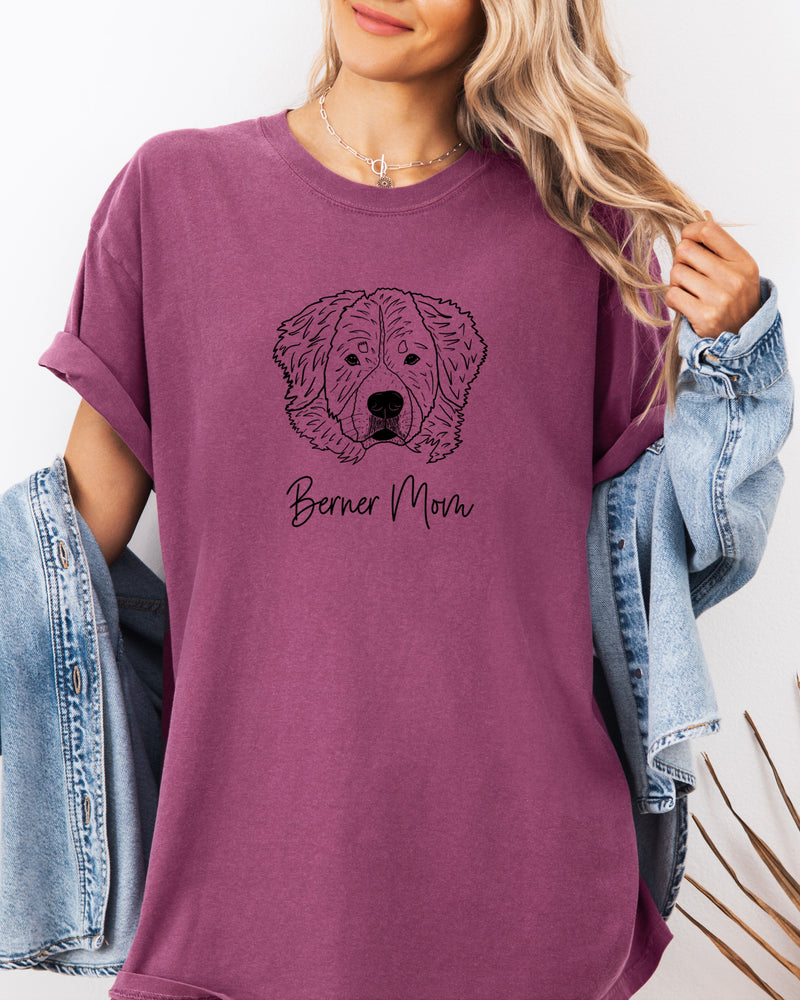 Berner Mom Bernese Mountain Dog Dog Mom Comfort Colors T Shirt