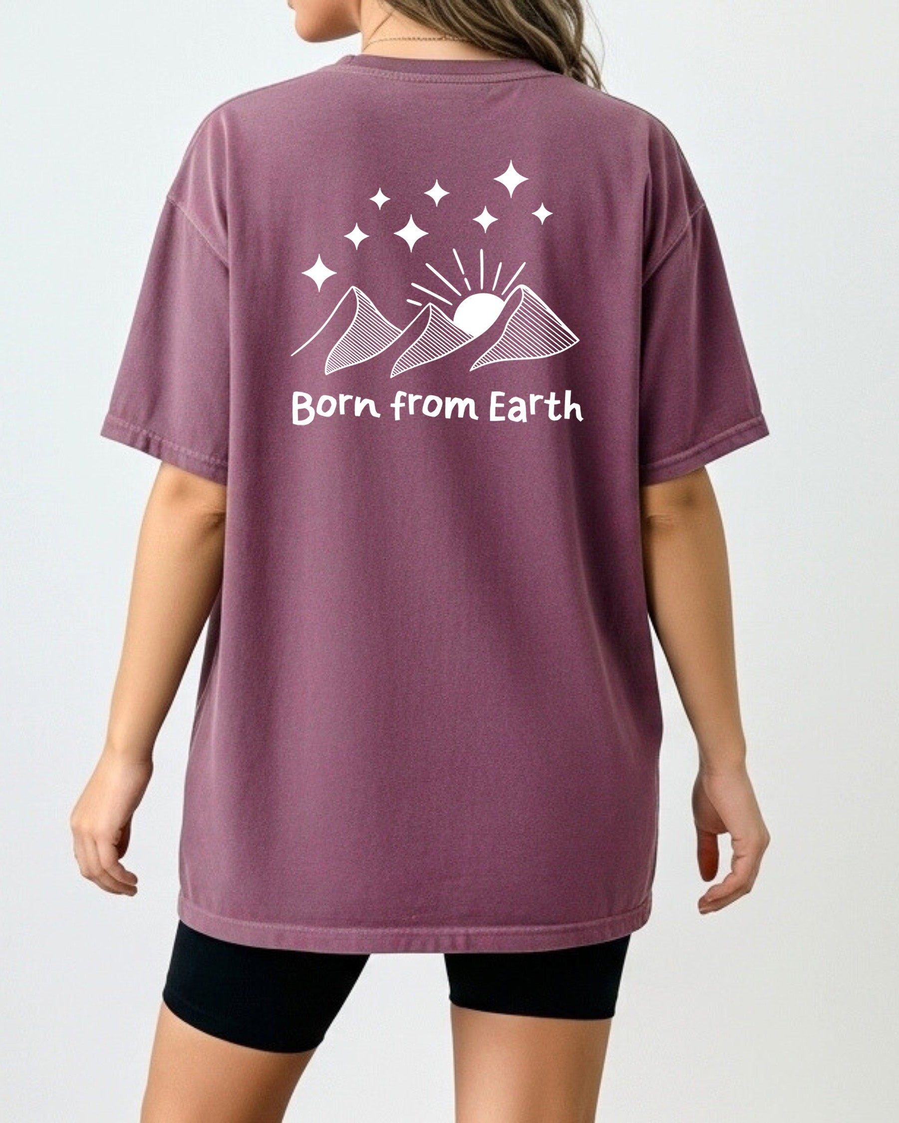 Born from Earth Wild Sun Lake Comfort Colors Pocket T-Shirt – Nature Camping Outdoor Graphic Tee