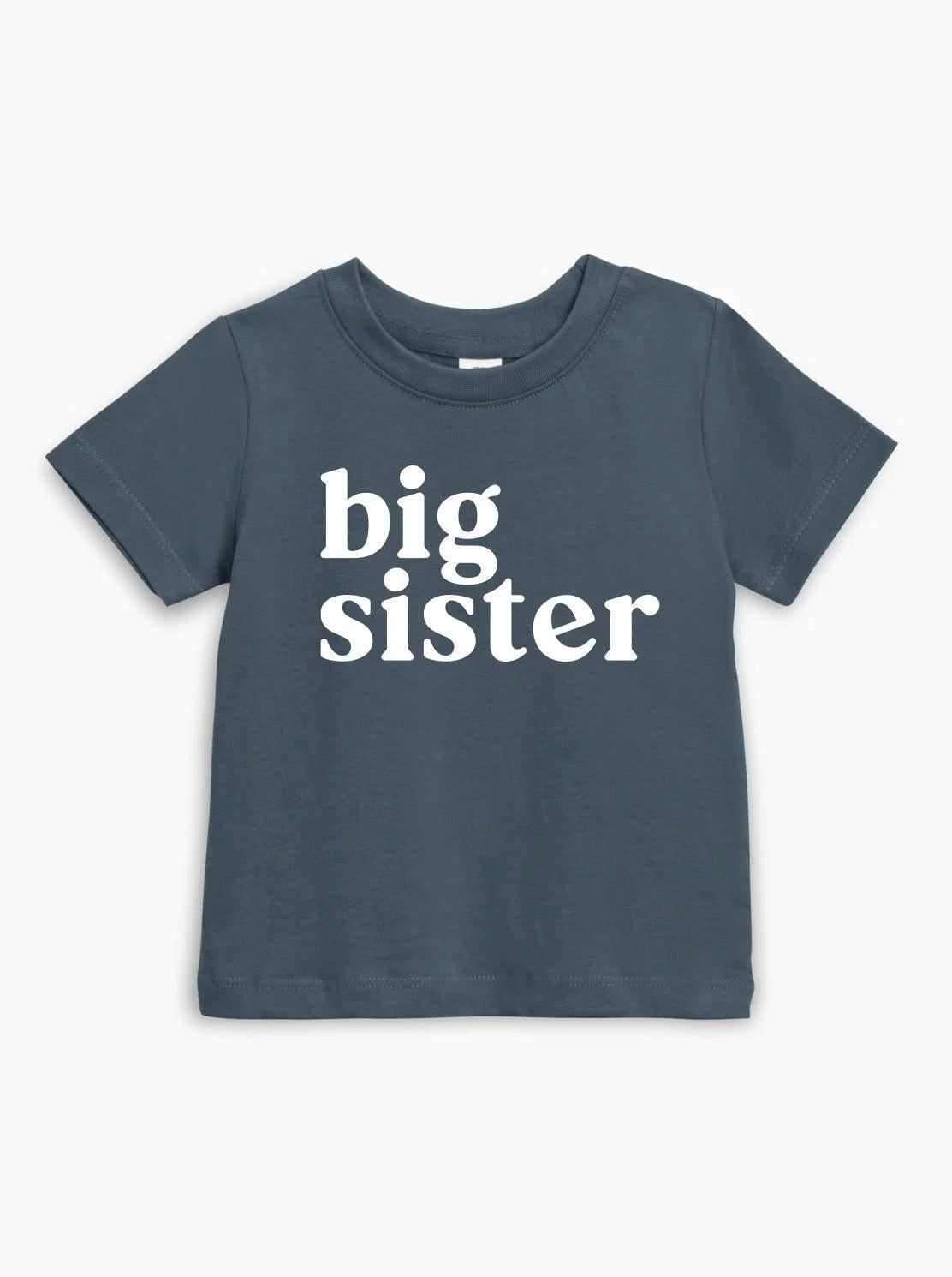 Big Sister Organic Cotton Baby And Kids Tee (serif)