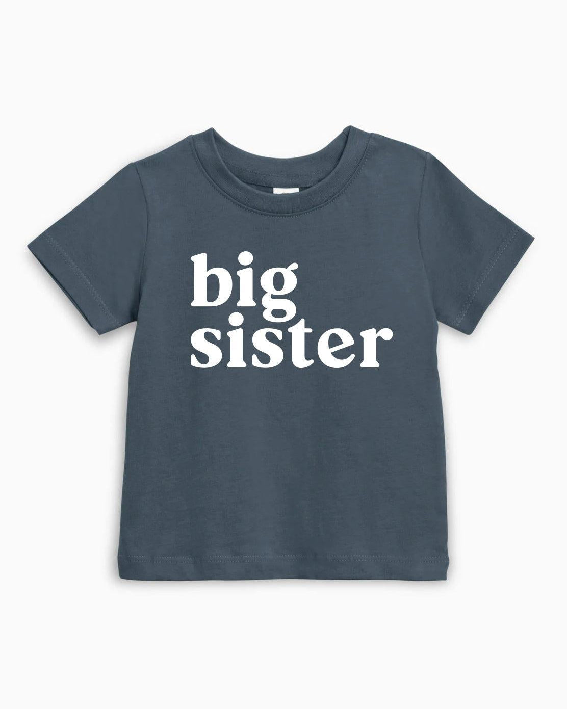 Big Sister Organic Cotton Baby And Kids Tee (serif)