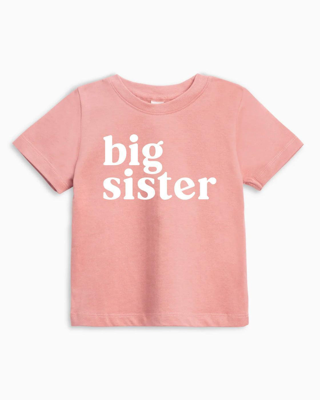 Big Sister Organic Cotton Baby And Kids Tee (serif)