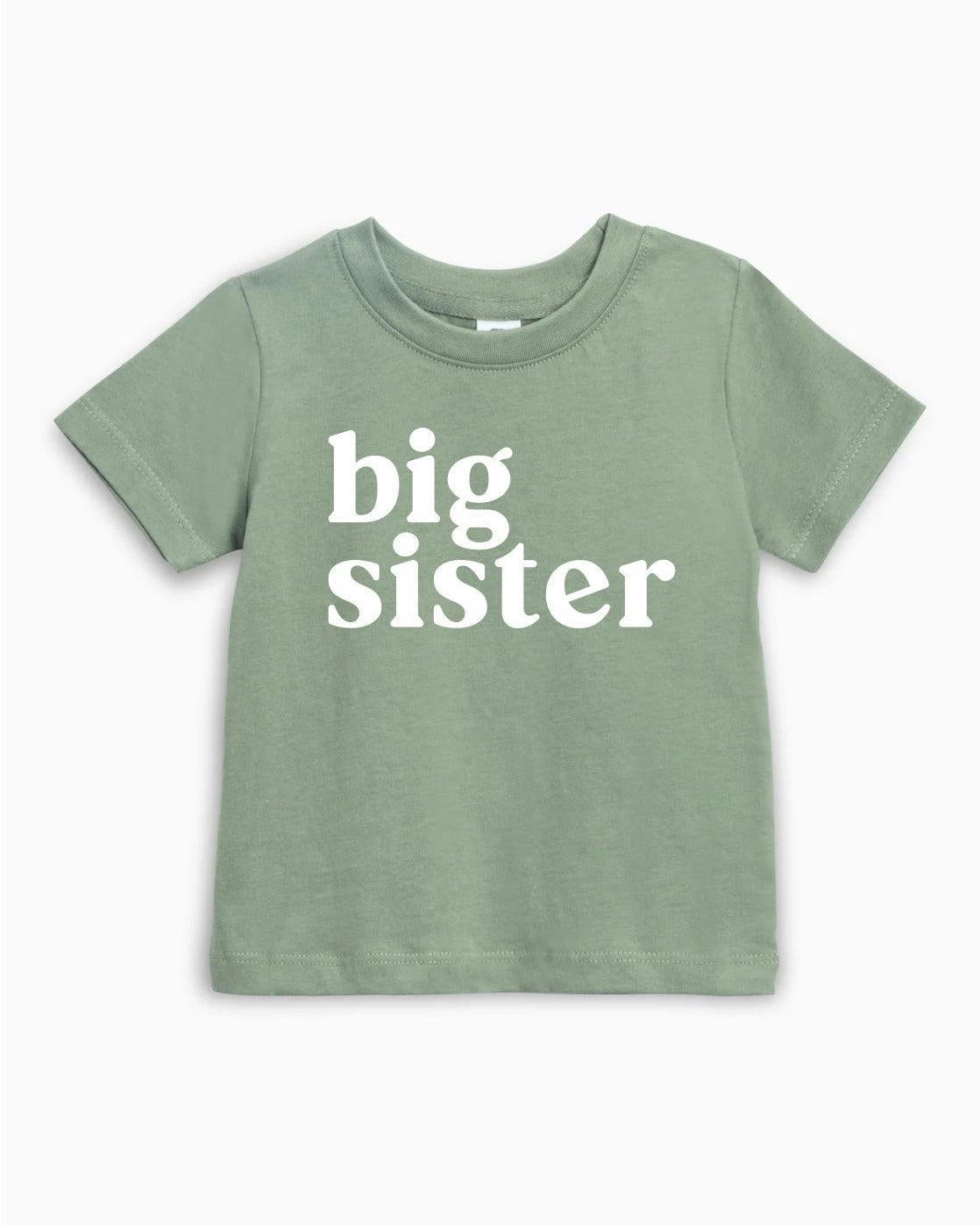 Big Sister Organic Cotton Baby And Kids Tee (serif)