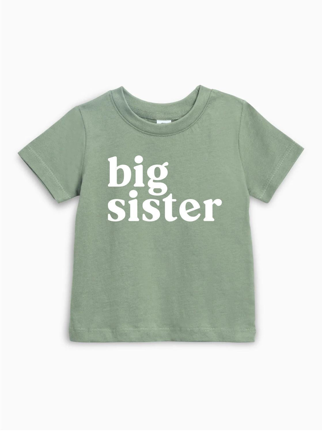 Big Sister Organic Cotton Baby And Kids Tee (serif)