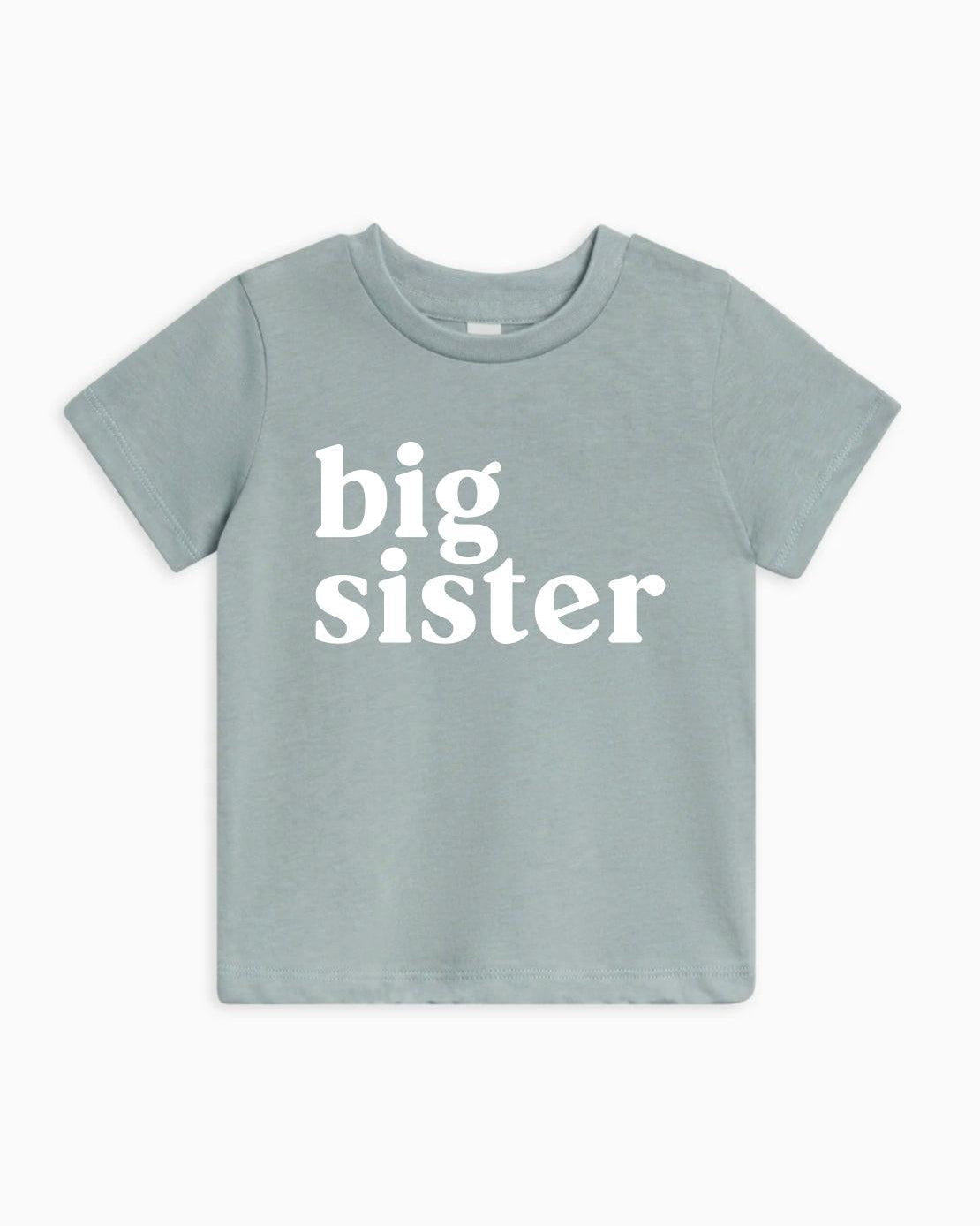 Big Sister Organic Cotton Baby And Kids Tee (serif)