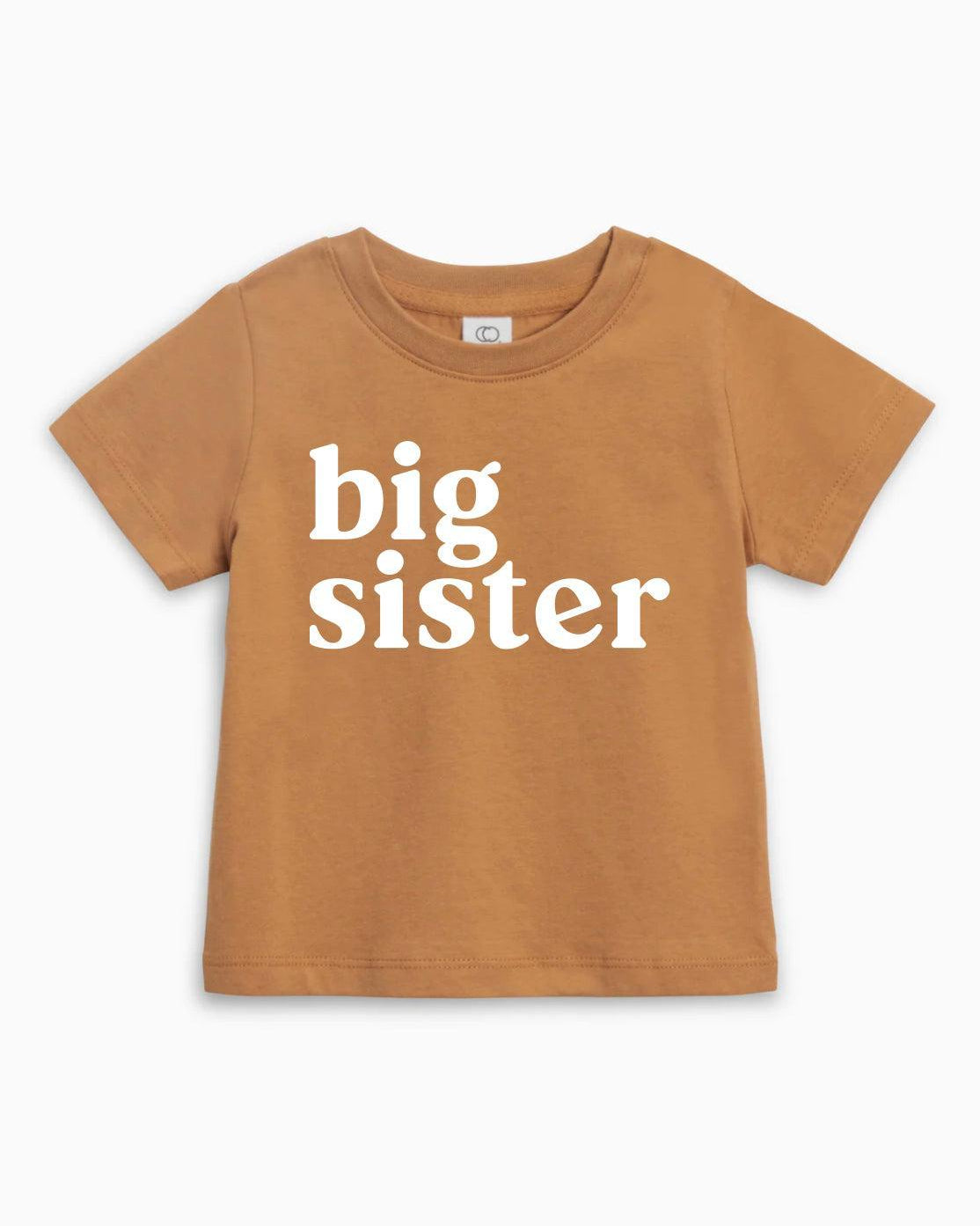Big Sister Organic Cotton Baby And Kids Tee (serif)