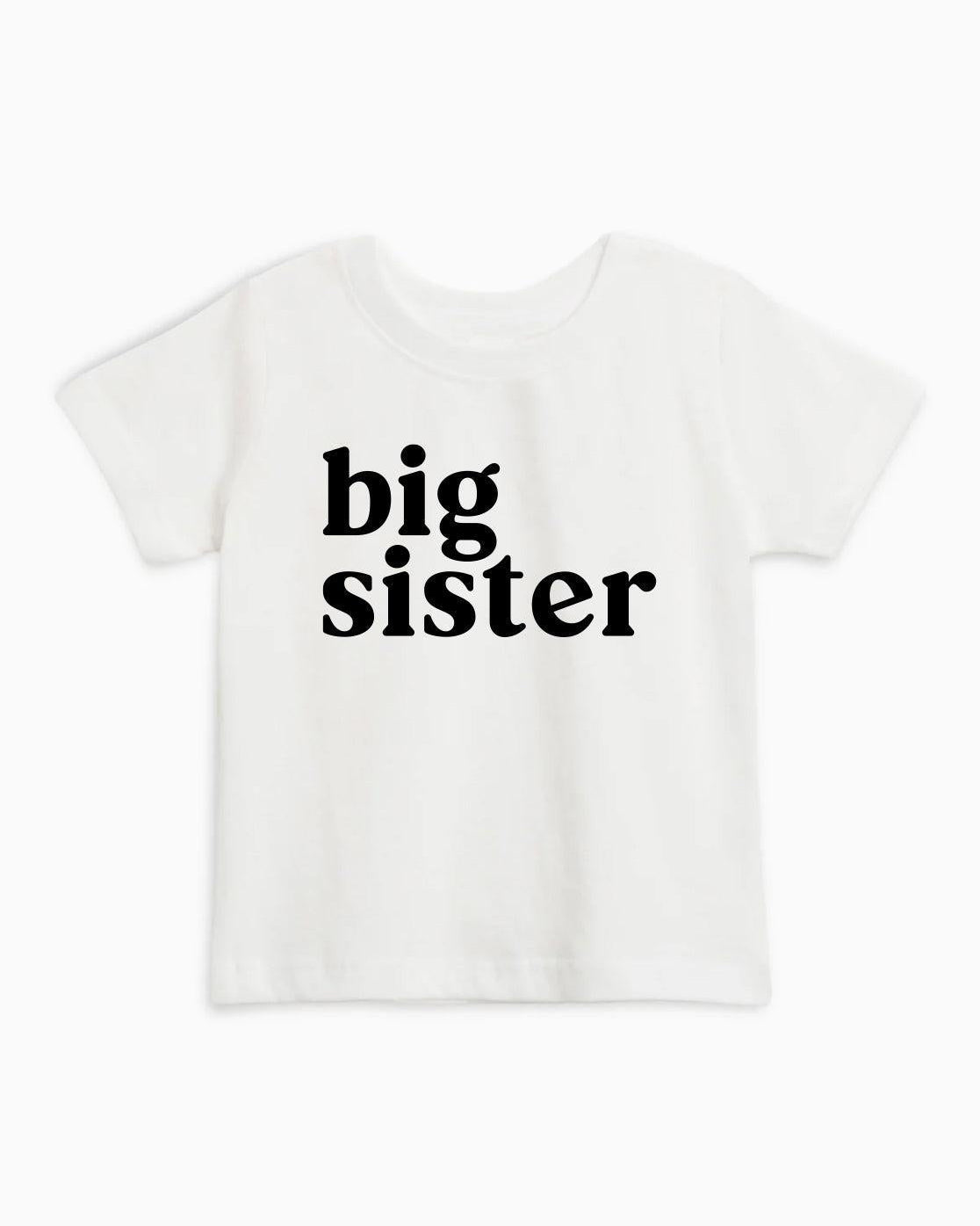 Big Sister Organic Cotton Baby And Kids Tee (serif)