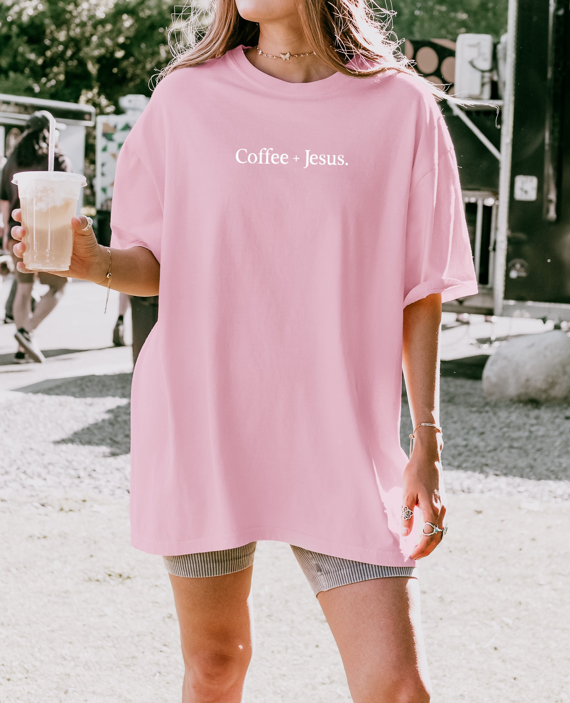 Coffee + Jesus Fall Thanksgiving day Christmas Autumn Comfort Colors Garment Dyed T Shirt